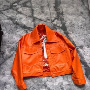 Kai Orange Leather Jacket